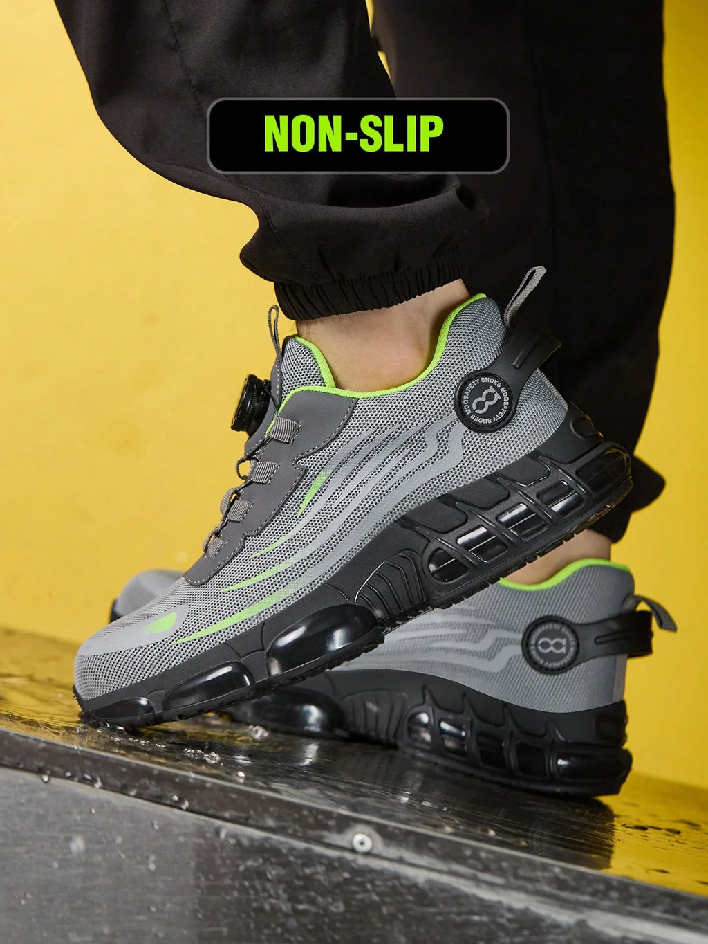 Men's Safety Shoes, Lightweight Breathable Anti-Smash Work Shoes