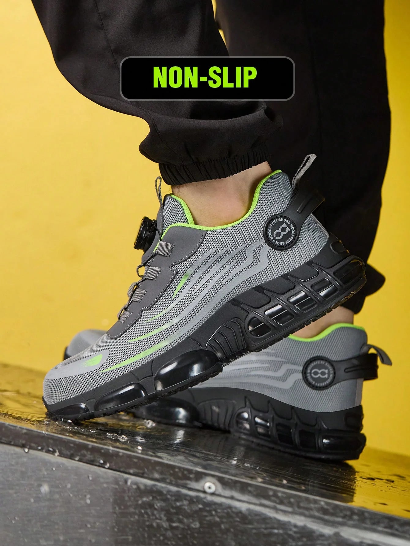 Men's Safety Shoes, Lightweight Breathable Anti-Smash Work Shoes