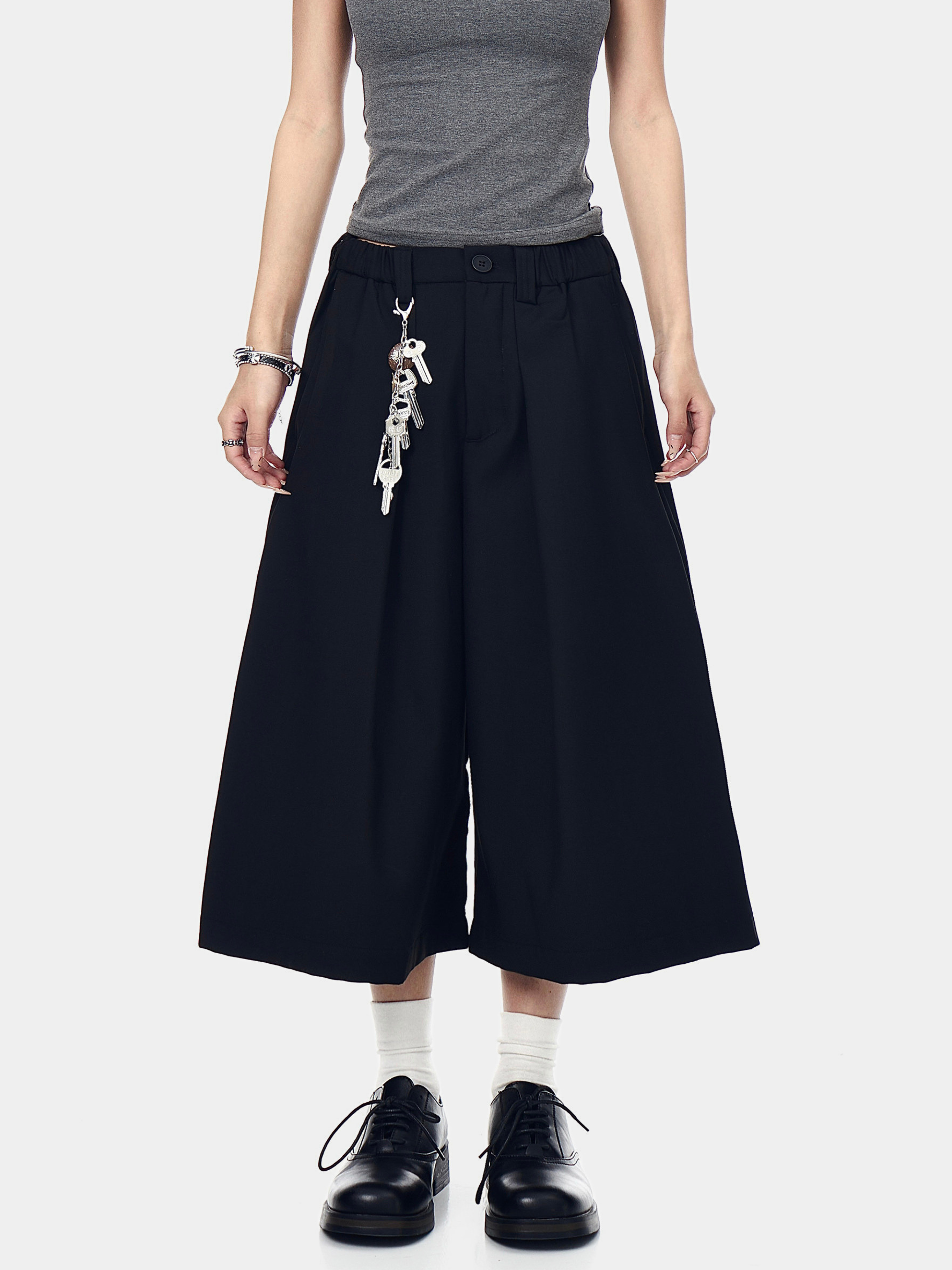 Thunderbark - Women's Wrinkle-Resistant Wide-Leg Cropped Pants